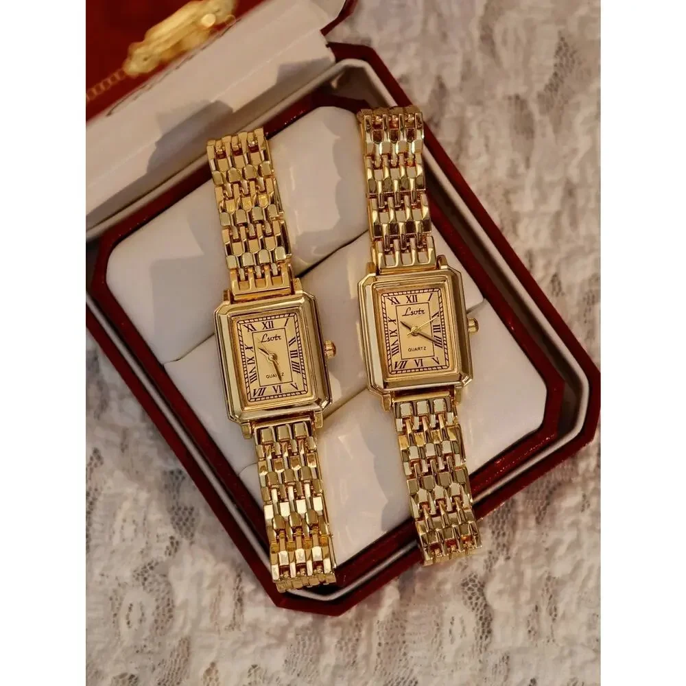 Gold Vintage Style Women’s Square Watch